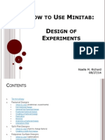 How to Use Minitab 4 Design of Experiments