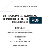 Del Federalismo Al Regionalismo (1970)