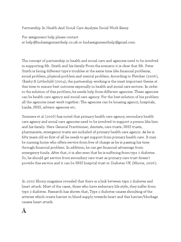 Social Service Essay • English Summary