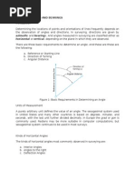 Angles, Bearings and Azimuth