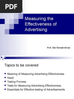 Measuring The Effectiveness of Advertising