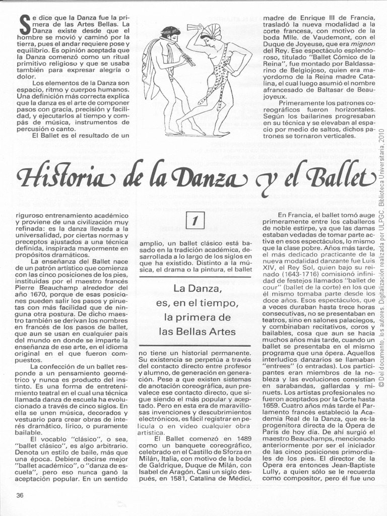Historia de La Danza y El Ballet | PDF | La bella durmiente (ballet ...