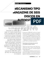 Mecanismo Tipo Magazine de Seis Discos en Autoestéreos