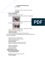 TAXONOMÍA DE MOLUSCOS Y BIVALVOS DE AGUA DULCE