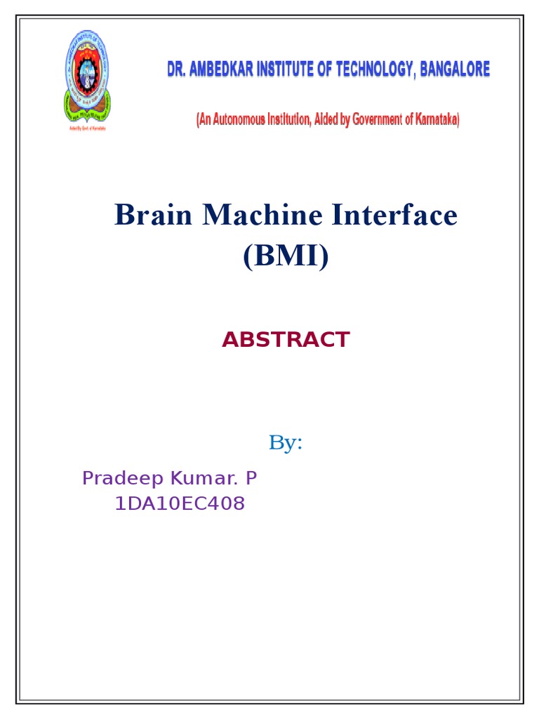 Brain Machine Interface Overview | PDF | Brain | Nervous System