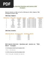 SQL Query Interview Questions and Answers With Examples