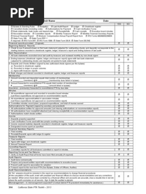 Audit Checklist