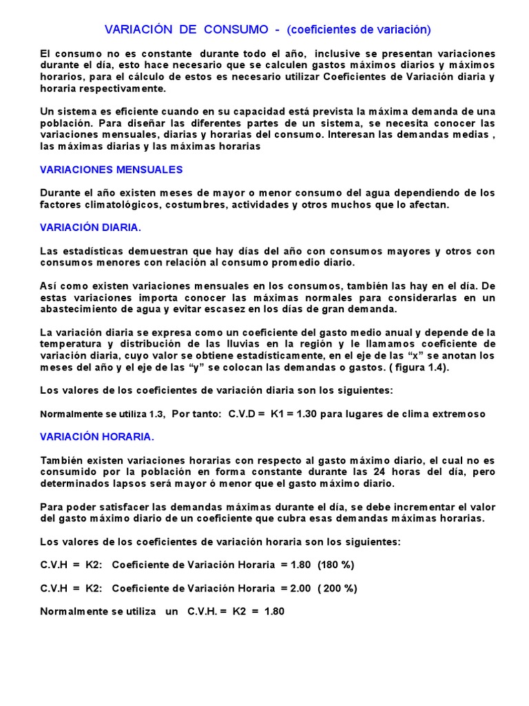 Variaciones de Consumo QP, QMD y QMH | PDF | Euro | Red de ...