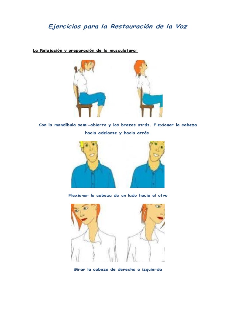 Ejercicios para la Restauración Vocal | PDF | Estudios de idiomas ...