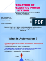 Automation of hydroelectric power stations