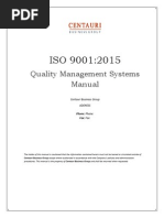 Download ISO 90012015 Quality Manual Preview by Centauri Business Group Inc SN282512772 doc pdf