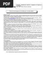 artigo 1.Norma visa mais segurança no trabalho para o servidor público