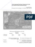 The Politics of Early Language Teaching: Hungarian in The Primary Schools of The Dual Monarchy