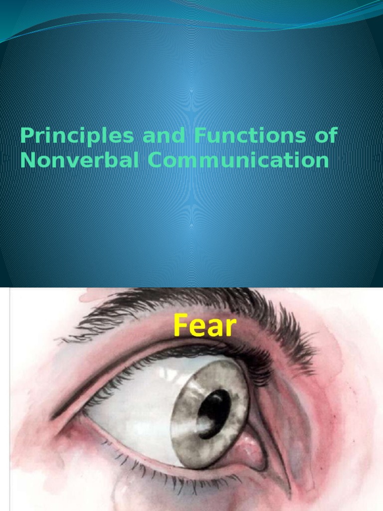 Principles of Nonverbal Communication | PDF | Career & Growth | Self ...