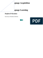 Krashen - Second Language Acquisition and Second Language Learning