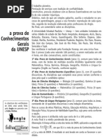 Prova Unesp 2004