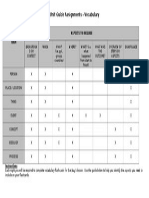 Unit Guide Assignments - Vocabulary 1