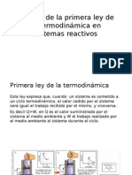 Análisis de La Primera Ley de La Termodinámica