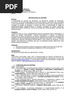 Ementa Metodologia da História