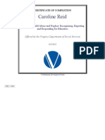 Vdoe Child Abuse Certificate