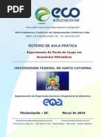 Roteiro Pratica PerdaCargaAcessoriosHidraulicos EQA UFSC ECOEDucacional 2014