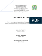 Certification Bonafide Pupil