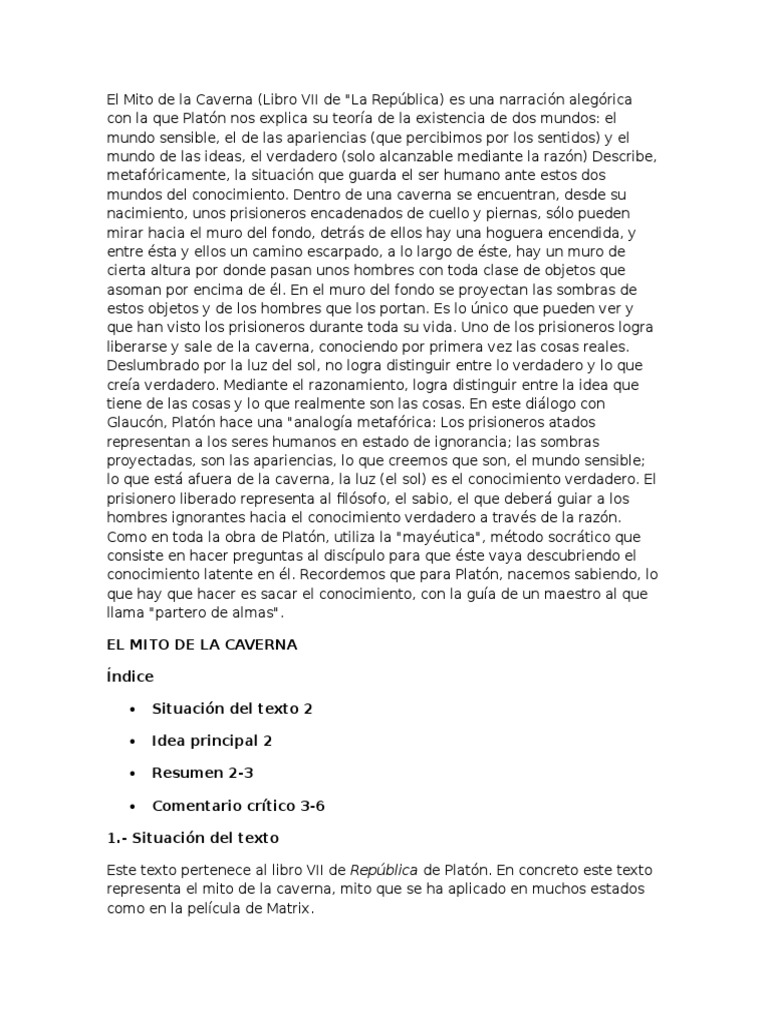 Il Mito Della Caverna Testo Pdf