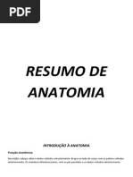 Resumo de Anatomia
