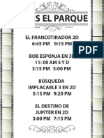 Cinemas El Parque Programacion 1 Febrero