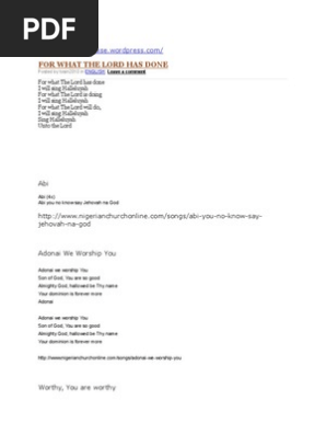 Nigerian Praise Songs Jesus Prayer