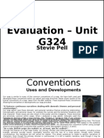 Evaluation - Unit G324: Stevie Pell