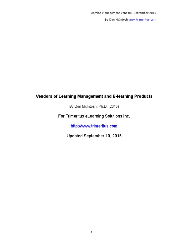 Vendors PDF Educational Technology Software As A Service