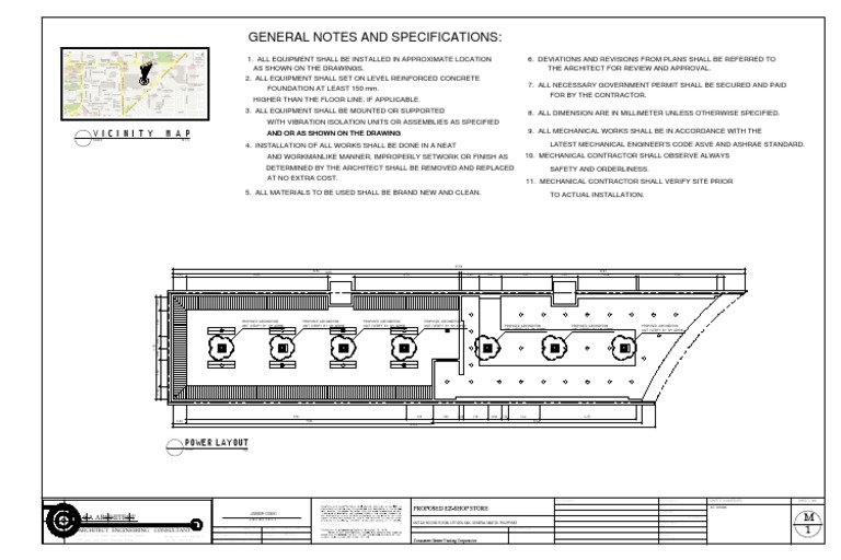 Vicinity Map and Mechanical Notes | PDF | Technology & Engineering