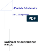 Single Particle Motion under gravity in a fluid