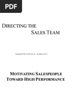 Chapter 12 Motivating Sales People