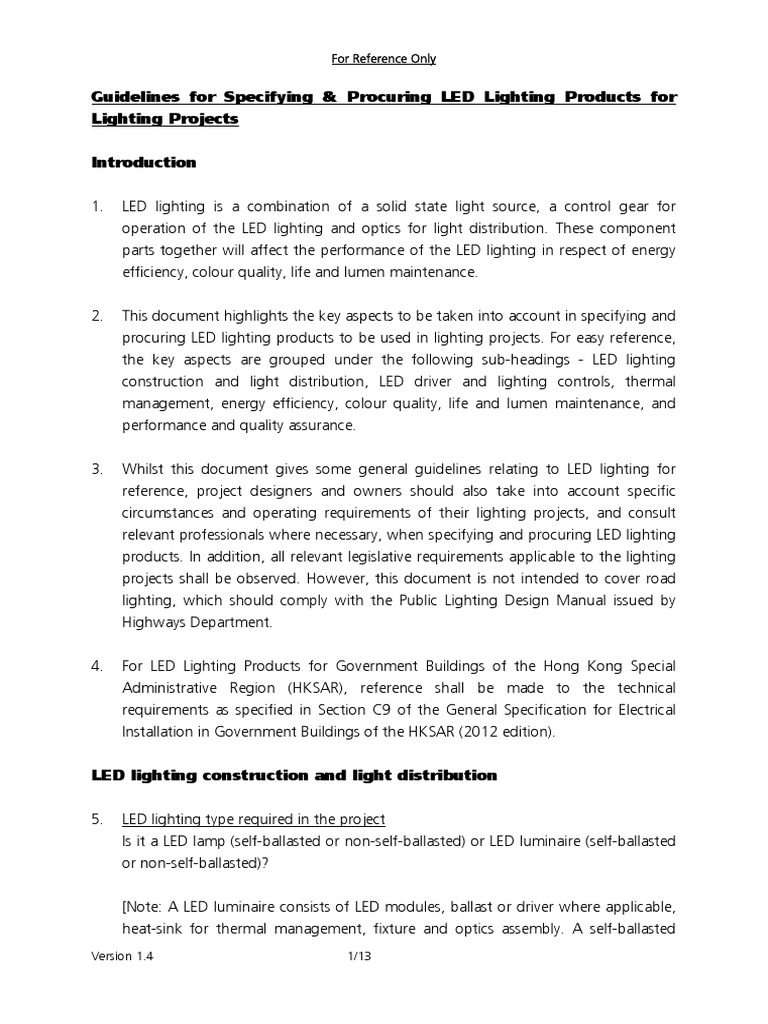 LED Lighting Procurement Guide | PDF | Lighting | Light Emitting Diode