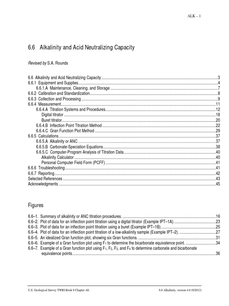 Alkalinity | PDF | Alkalinity | Titration