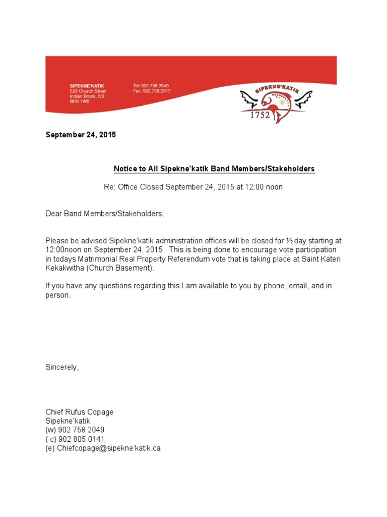 Closure Notice | PDF