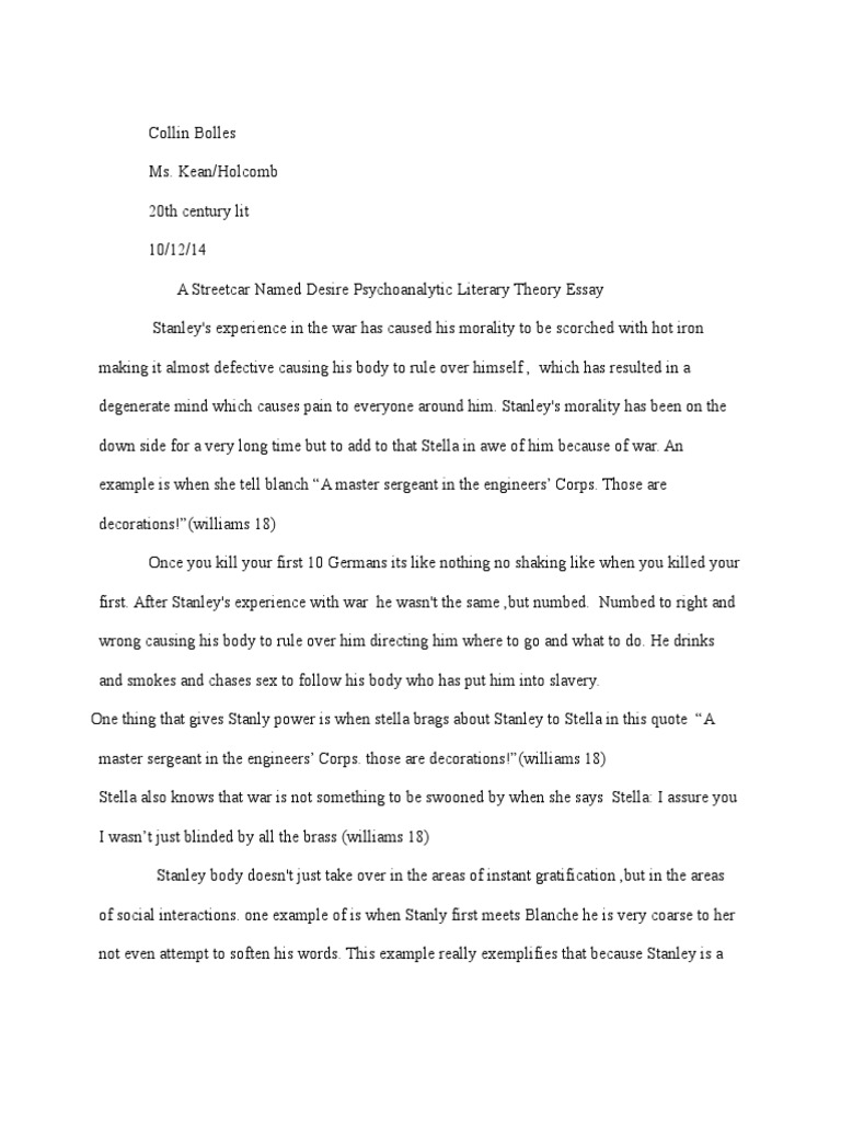 A streetcar named desire (sparknotes) picture