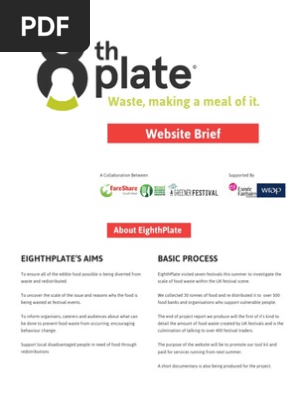 EighthPlate Website Brief