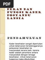 Download Peran Dan Fungsi Kader Posyandu Lansia by Mochammad Adam Eldi SN282596601 doc pdf