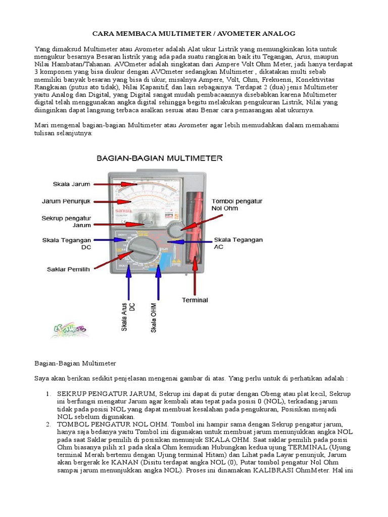 Cara Membaca Multimeter