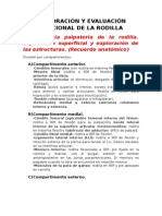 Rodilla. Exploración y Evaluación Funcional