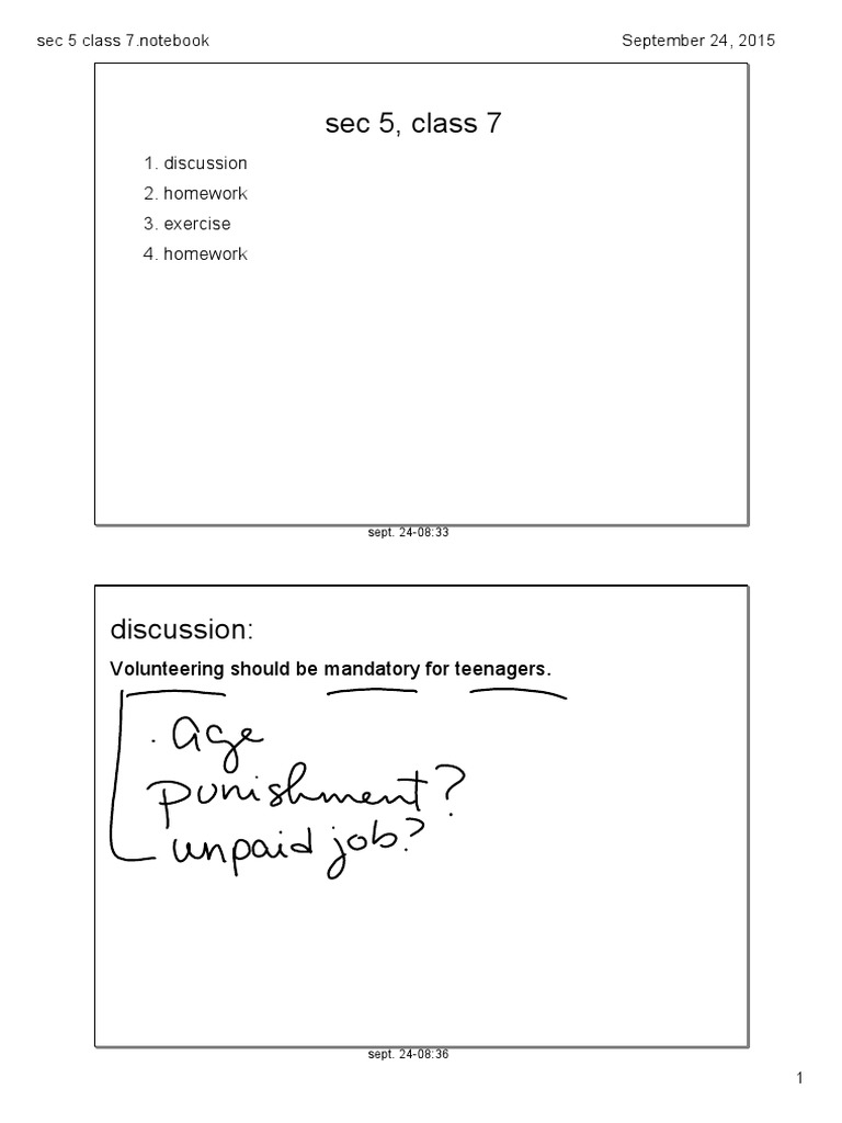 Sec 5 Class 7 | PDF