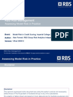 RBS Risk Management: Assessing Model Risk in Practice