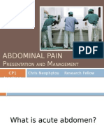 Abdominal Pain: Resentation AND Anagement