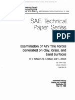 Examination of ATV Tire Forces Generated On Clay, Grass and Sand Surfaces