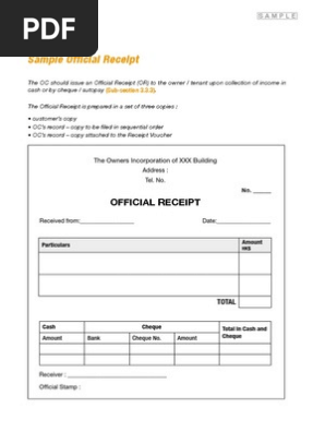 Official Receipt