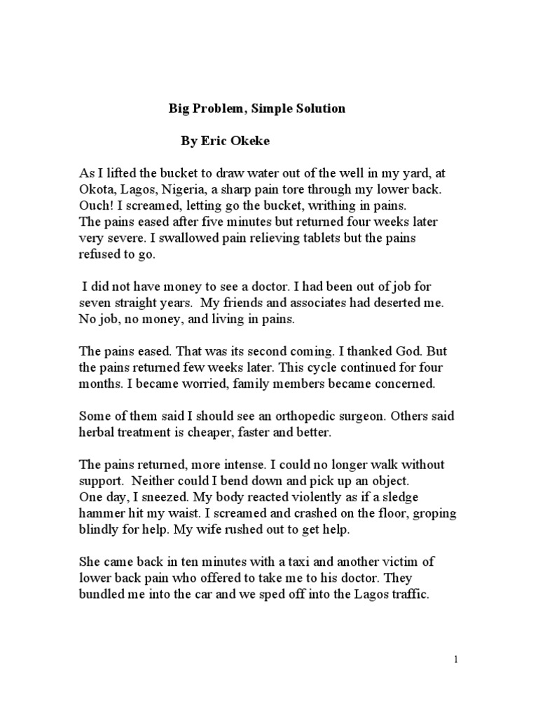 2 Big Problem | PDF | Pain | Medicine