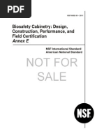 Not For Sale: Biosafety Cabinetry: Design, Construction, Performance, and Field Certification